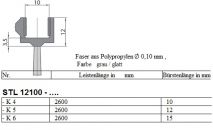 10 mm Aufsteckprofile / 12 mm Bürstenlänge, Glastürdichtung, Glaskantenprofil, Spaltdichtung